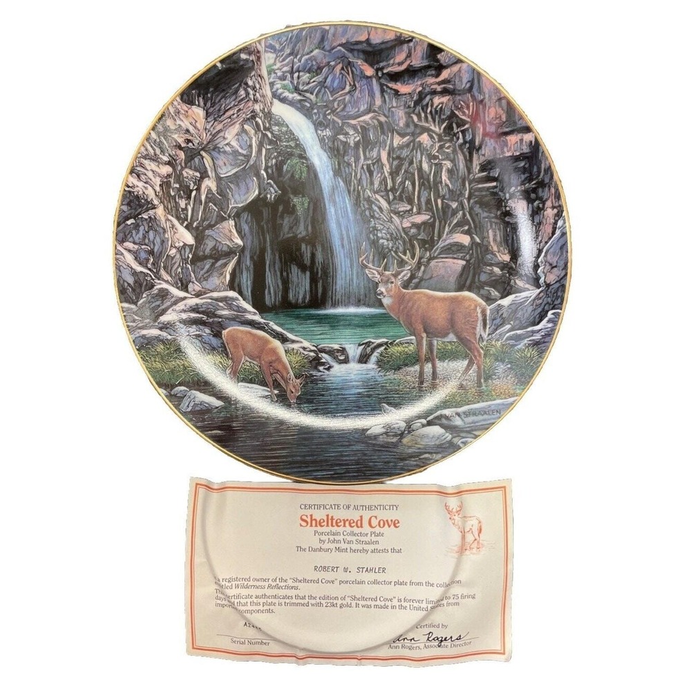 Sheltered Cove Wilderness Reflections Danbury Mint Straalen Collector Plate‎